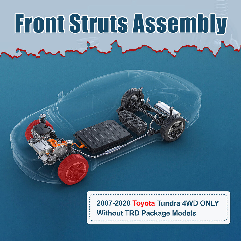 Vextone Front Strut Assembly Kit for 2007-2020 Toyota Tundra 4WD (NO TRD Package Models) – Noise Reduction & Comfort Upgrade – Replaces OEM 171119R 171119L (Pair)