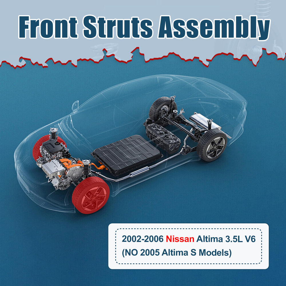 Vextone Front Strut Assembly Kit for Nissan Altima 2002 2003 2004 2005 2006 3.5L V6(NO 2005 Altima S) – Noise Reduction & Comfort Upgrade – Replaces OEM 171427 171426 (Pair)