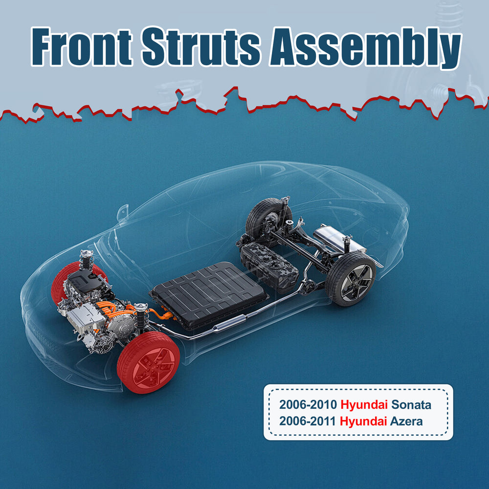 Vextone Front Strut Assembly Kit for Hyundai Azera 2006-2011, Sonata 2006-2010 – Noise Reduction & Comfort Upgrade – Replaces OEM 172281 (1PC)