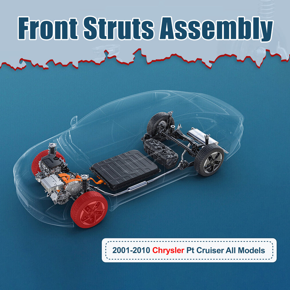 Vextone Front Strut Assembly Kit for 2001-2010 Chrysler Pt Cruiser – Noise Reduction & Comfort Upgrade – Replaces OEM 171592 (Pair)