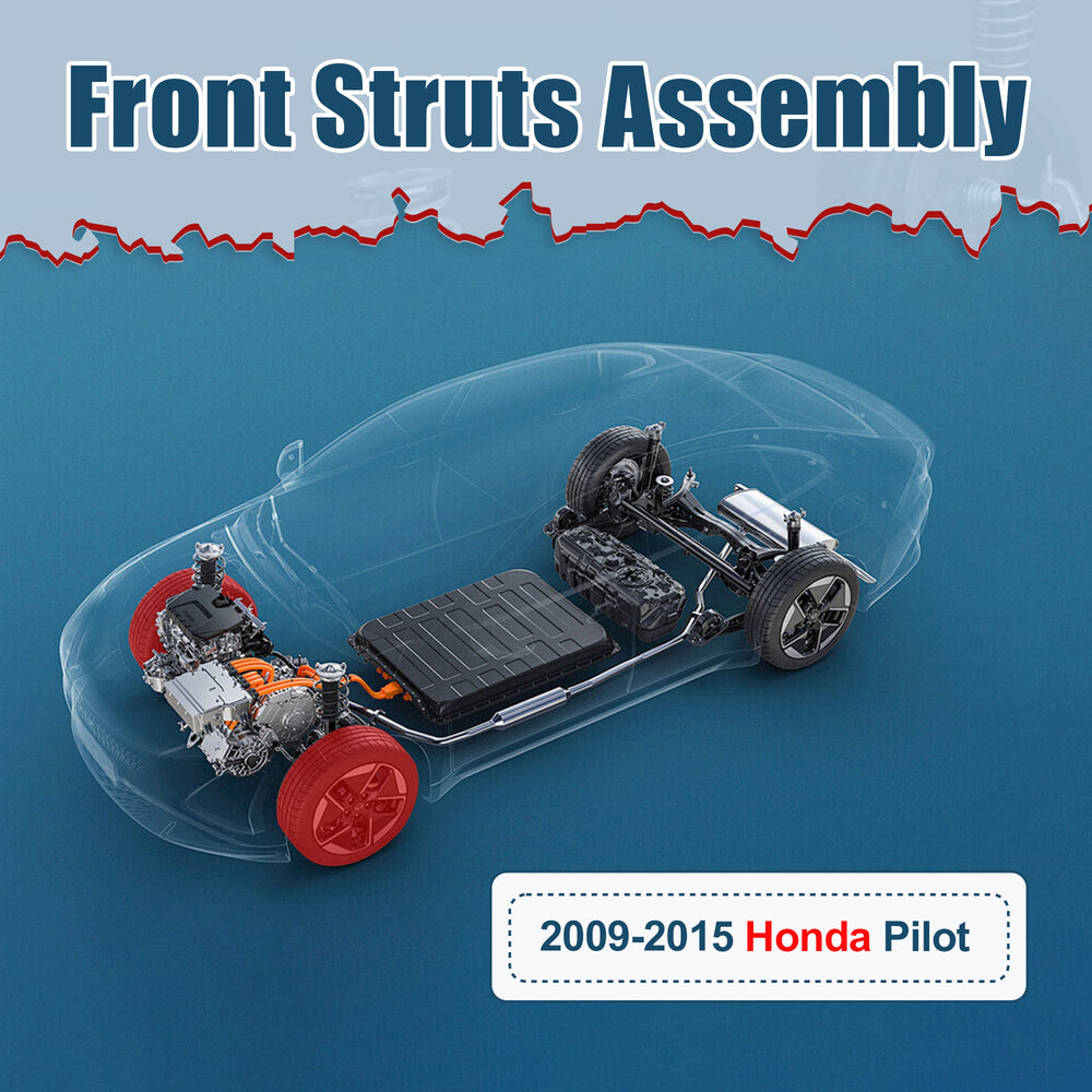 Vextone Front Strut Assembly Kit for Honda Pilot 2009 2010 2011 2012 2013 2014 2015 – Noise Reduction & Comfort Upgrade – Replaces OEM 172647 172648 (Pair)
