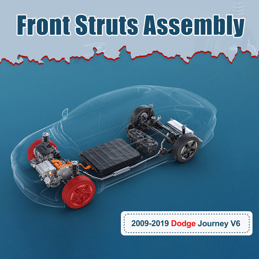 Vextone Front Strut Assembly Kit for 2009-2019 Dodge Journey V6 – Noise Reduction & Comfort Upgrade – Replaces OEM 172509 172510 (Pair)