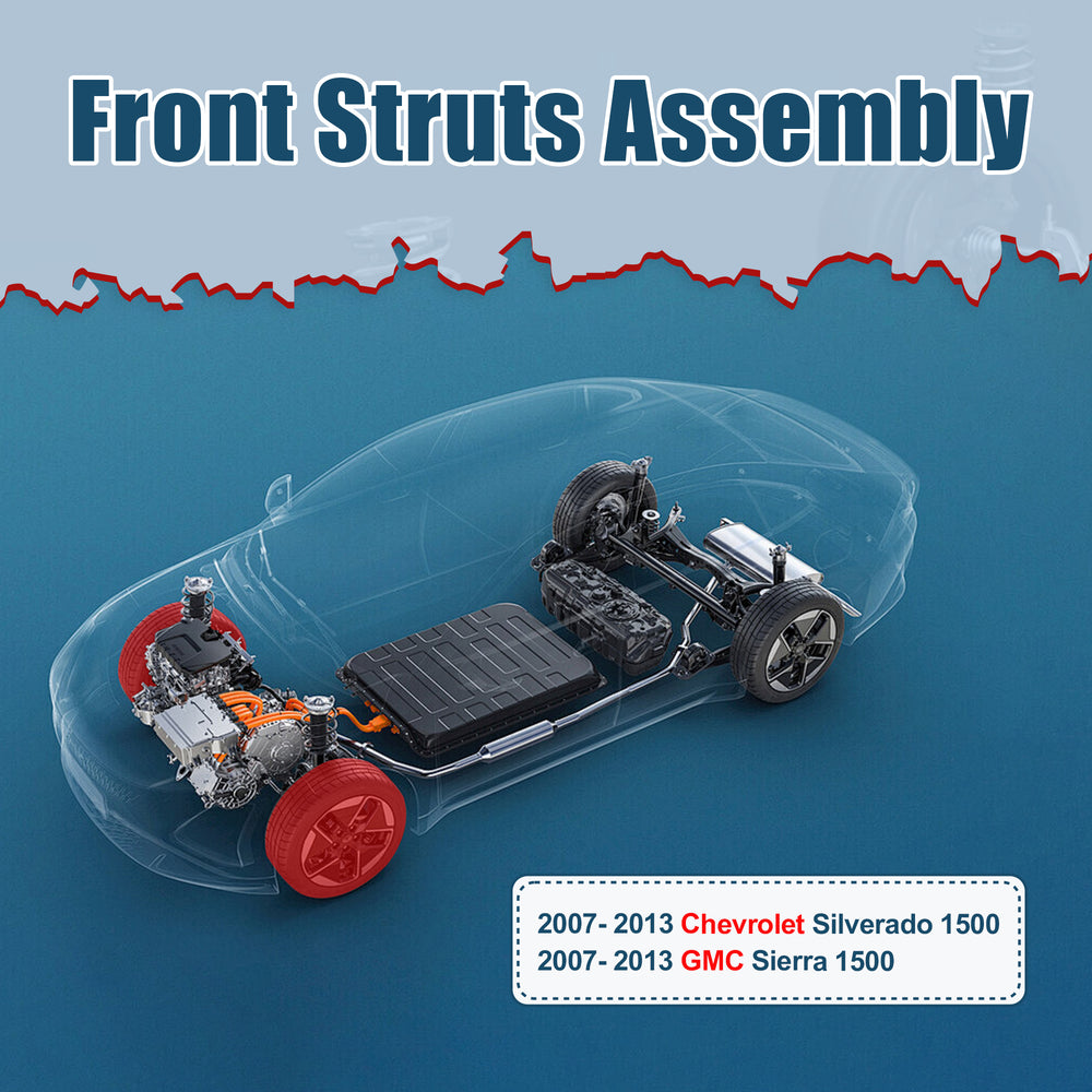 Vextone Front Strut Assembly Kit for 2007-2013 for Chevy Silverado 1500,GMC Sierra – Noise Reduction & Comfort Upgrade – Replaces OEM 139105 (1PC)