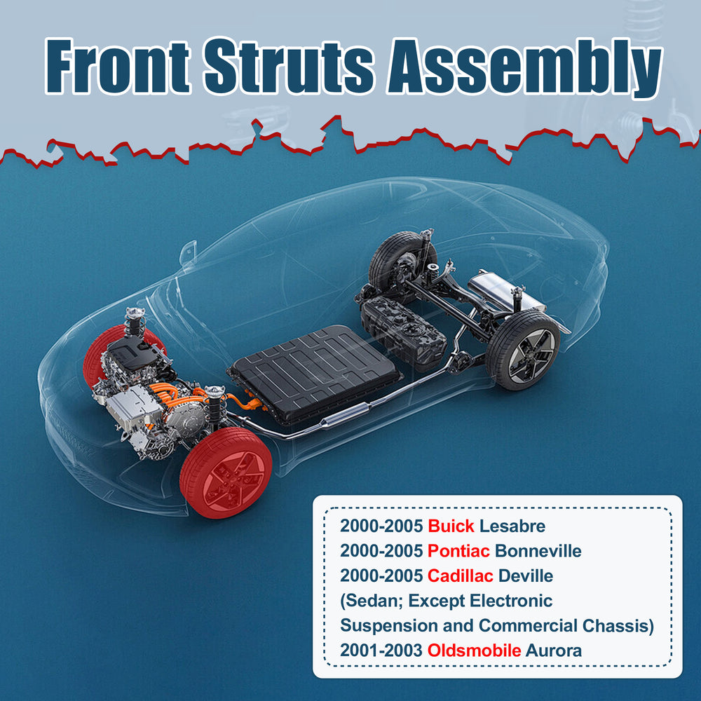 Vextone Front Strut Assembly Kit for 2000 2001 2002 2003 2004 2005 Buick Lesabre – Noise Reduction & Comfort Upgrade – Replaces OEM 171685 (1PC)