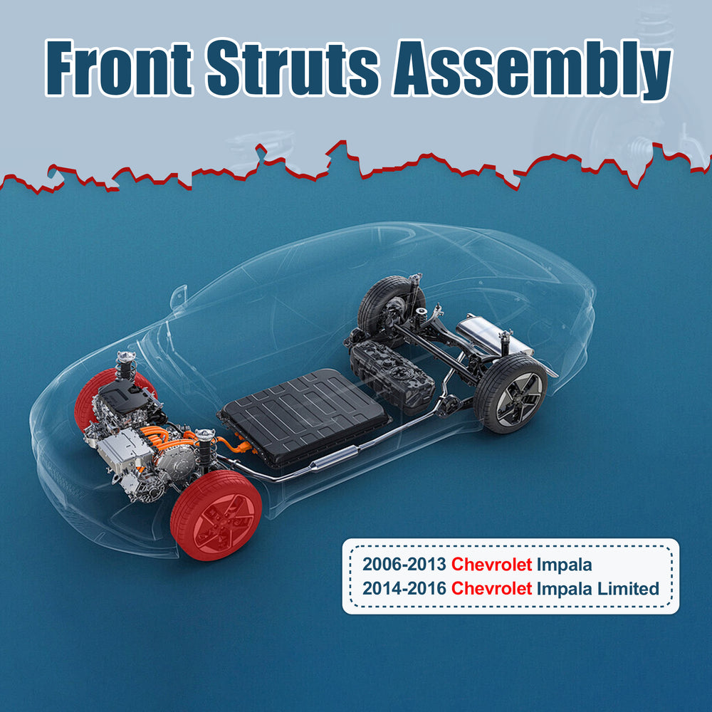 Vextone Front Strut Assembly Kit for 2006-2013 Chevy Impala – Noise Reduction & Comfort Upgrade – Replaces OEM 172903 (1PC)
