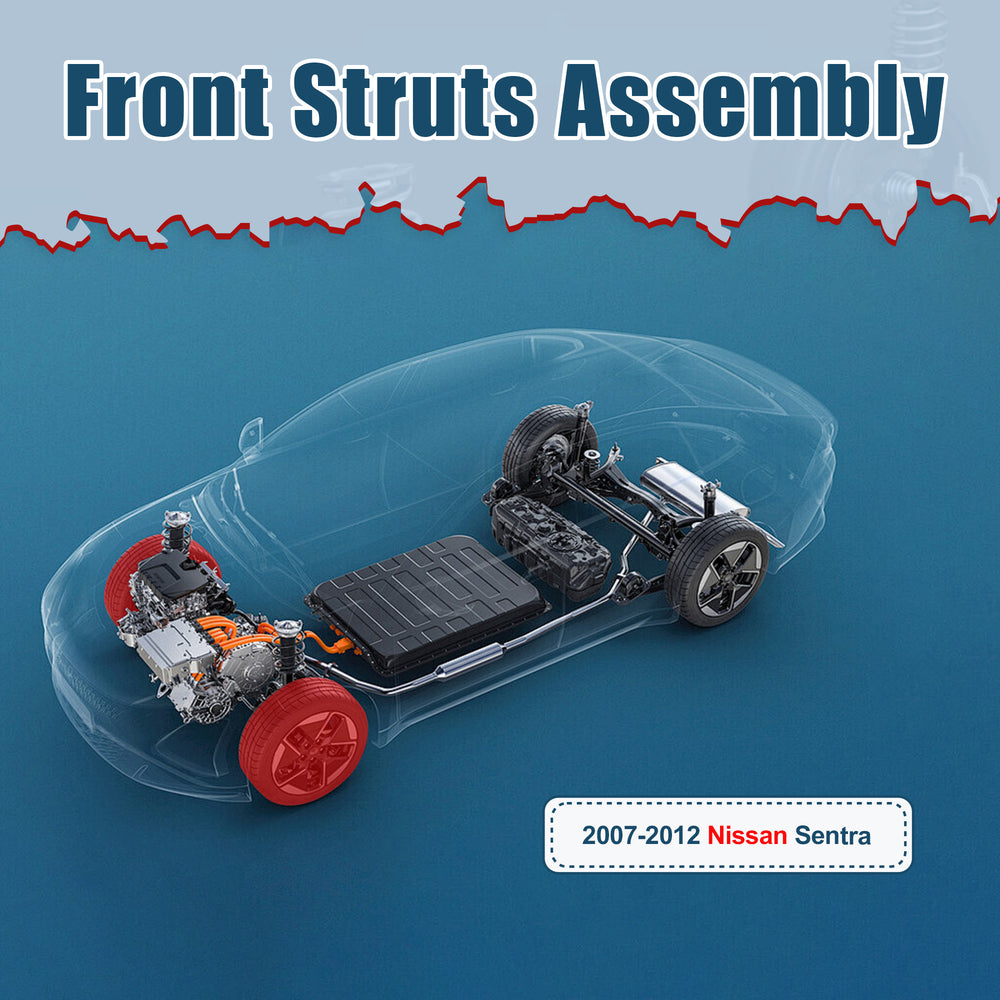 Vextone Front Strut Assembly Kit for 2007-2012 Nissan Sentra (S, SL, BASE, SR) – Noise Reduction & Comfort Upgrade – Replaces OEM 172378 172379 (Pair)