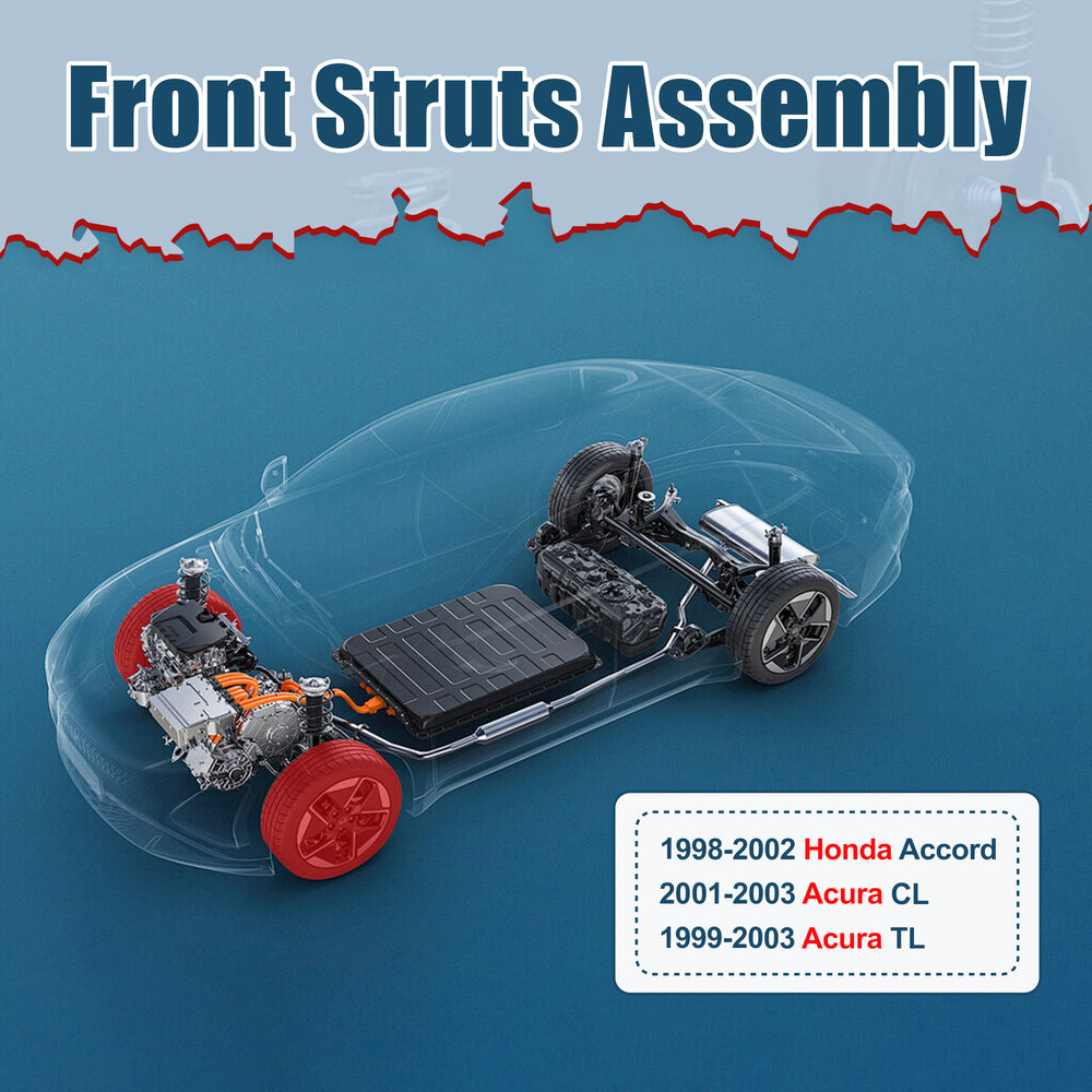 Vextone Front Strut Assembly Kit for 1998 1999 2000 2001 2002 Honda Accord, 2001 2002 2003 Acura CL – Noise Reduction & Comfort Upgrade – Replaces OEM 171691L 171691R (Pair)
