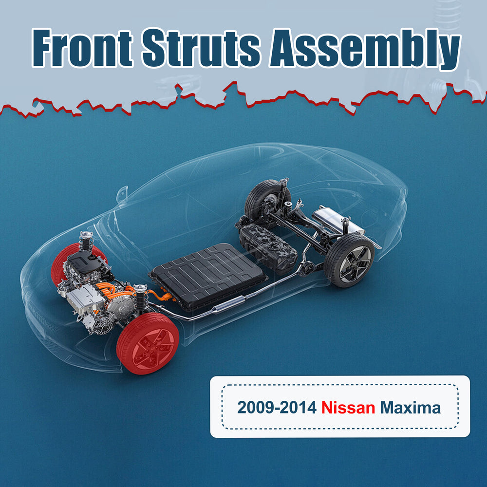 Vextone Front Strut Assembly Kit for 2009-2014 Nissan Maxima – Noise Reduction & Comfort Upgrade – Replaces OEM 172605 172604 (Pair)