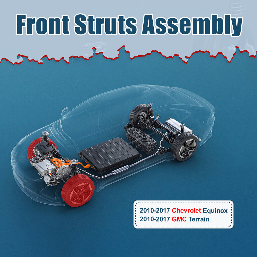 Vextone Front Strut Assembly Kit for 2010-2017 Chevy Equinox – Noise Reduction & Comfort Upgrade – Replaces OEM 272527 272526 (Pair)