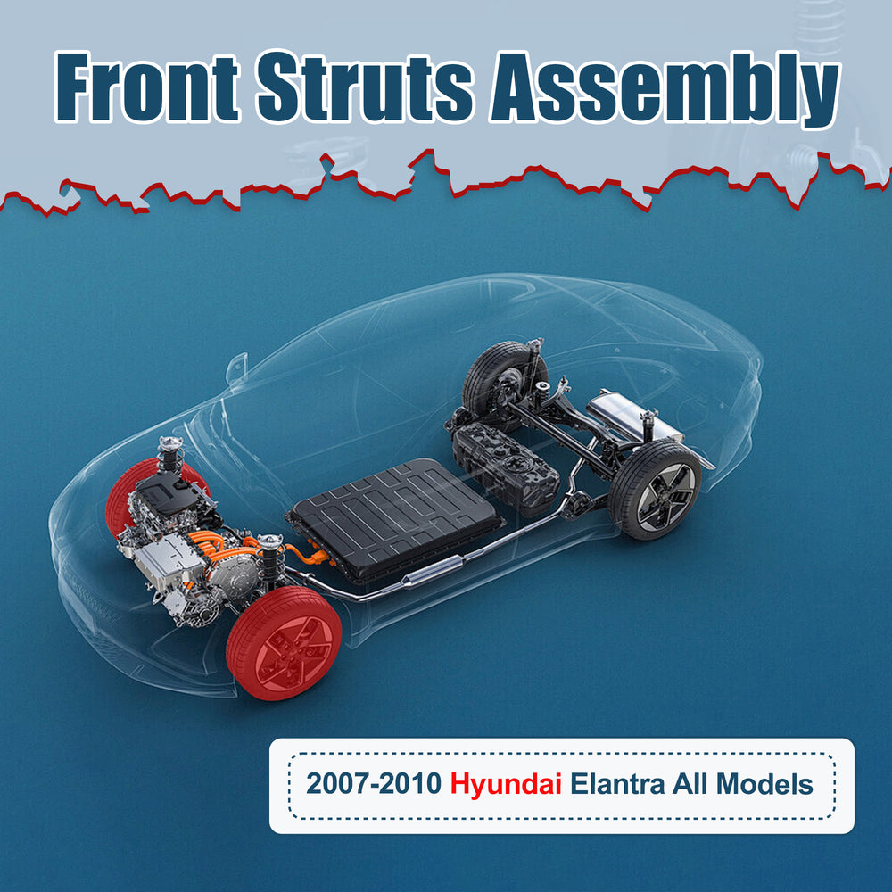 Vextone Front Strut Assembly Kit for Hyundai Elantra 2007 2008 2009 2010 All Models – Noise Reduction & Comfort Upgrade – Replaces OEM 172305 172306 (Pair)