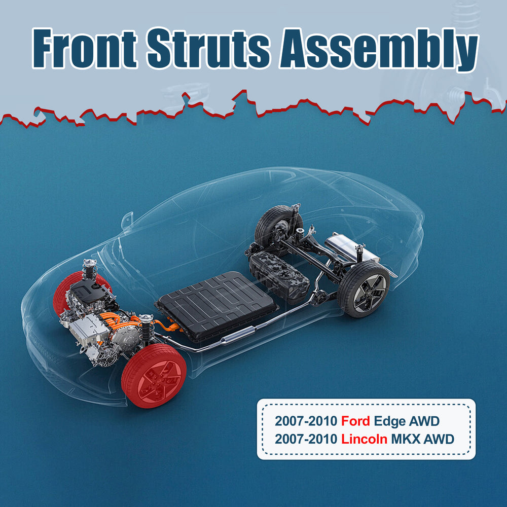 Vextone Front Strut Assembly Kit for 2007 2008 2009 2010 Ford Edge, Lincoln MKX – Noise Reduction & Comfort Upgrade – Replaces OEM 272889 272888 (Pair)