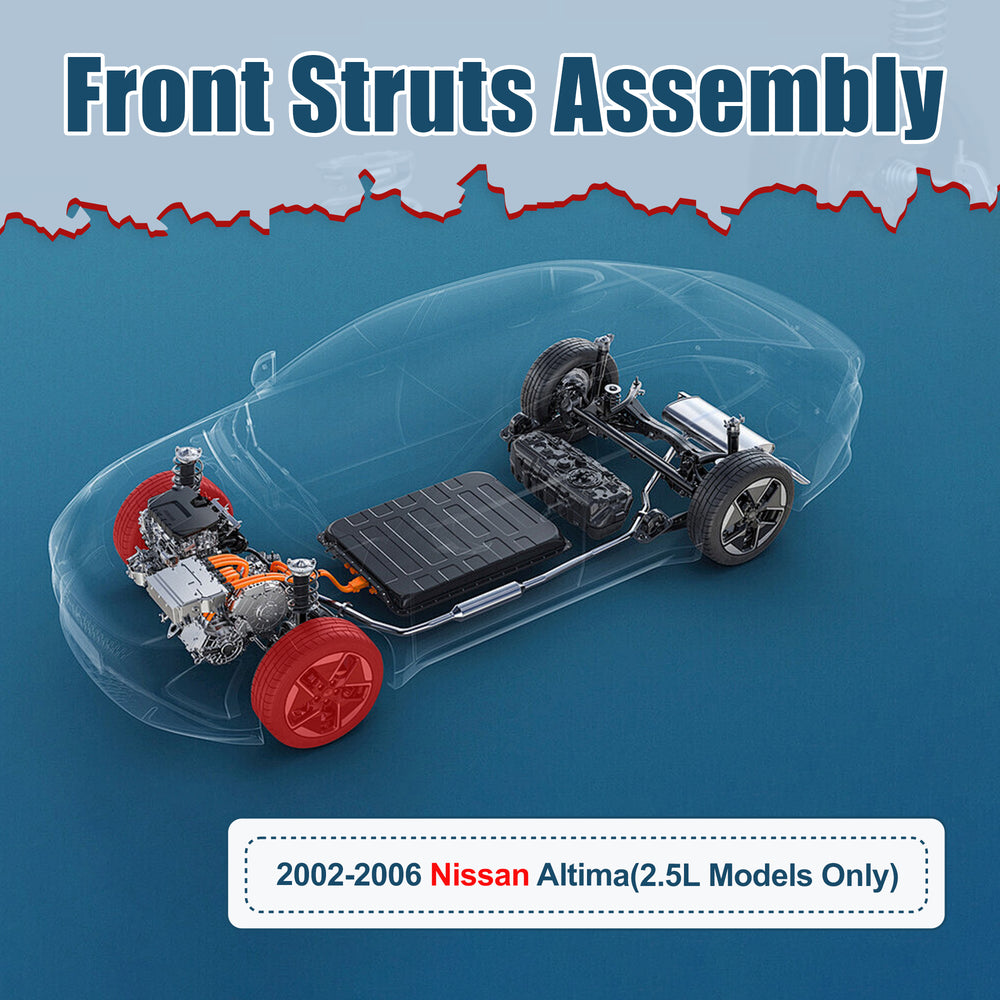 Vextone Front Strut Assembly Kit for 2002 2003 2004 2005 2006 Nissan Altima 2.5L Models Only – Noise Reduction & Comfort Upgrade – Replaces OEM 271426 271427 (Pair)