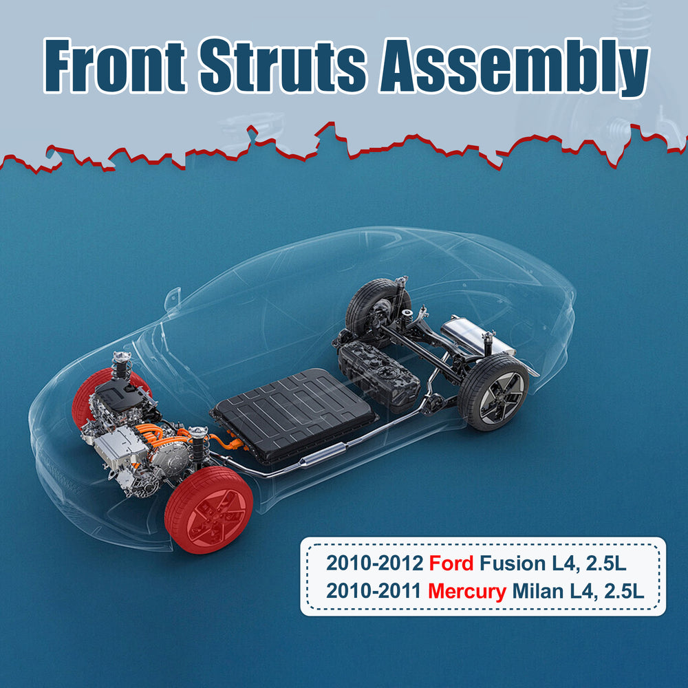 Vextone Front Strut Assembly Kit for 2010 2011 2012 Ford Fusion L4, 2.5L – Noise Reduction & Comfort Upgrade – Replaces OEM 272596 (1PC)