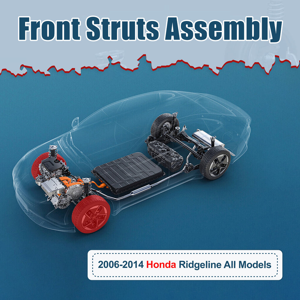 Vextone Front Strut Assembly Kit for Honda Ridgeline 2006-2014 – Noise Reduction & Comfort Upgrade – Replaces OEM 172343 172344 (Pair)