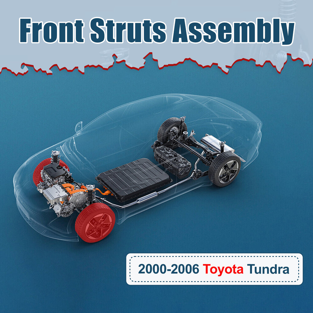 Vextone Front Strut Assembly Kit for 2000 - 2006 Toyota Tundra – Noise Reduction & Comfort Upgrade – Replaces OEM 171347L 171347R (Pair)
