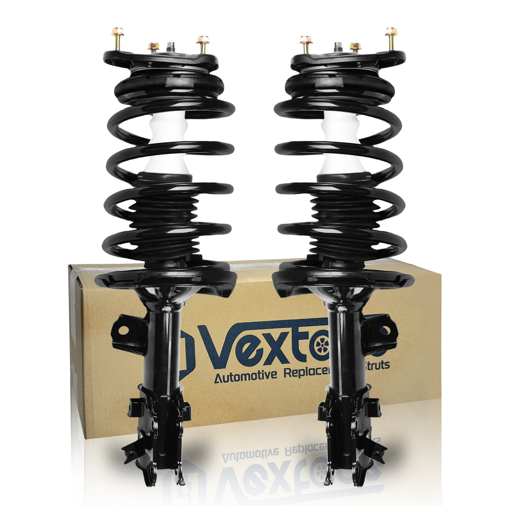 Vextone Front Strut Assembly Kit for Kia Rio Base 2006 2007 2008 2009 2010 2011  – Noise Reduction & Comfort Upgrade – Replaces OEM 372297 372298 (Pair)