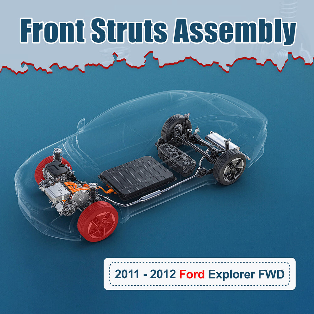 Vextone Front Strut Assembly Kit for 2011 2012 Ford Explorer FWD – Noise Reduction & Comfort Upgrade – Replaces OEM 172620 172621 (Pair)