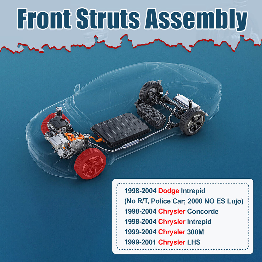 Vextone Front Strut Assembly Kit for Chrysler 300M 1999 2000 2001 2002 2003 2004 – Noise Reduction & Comfort Upgrade – Replaces OEM 171667 171668 (Pair)
