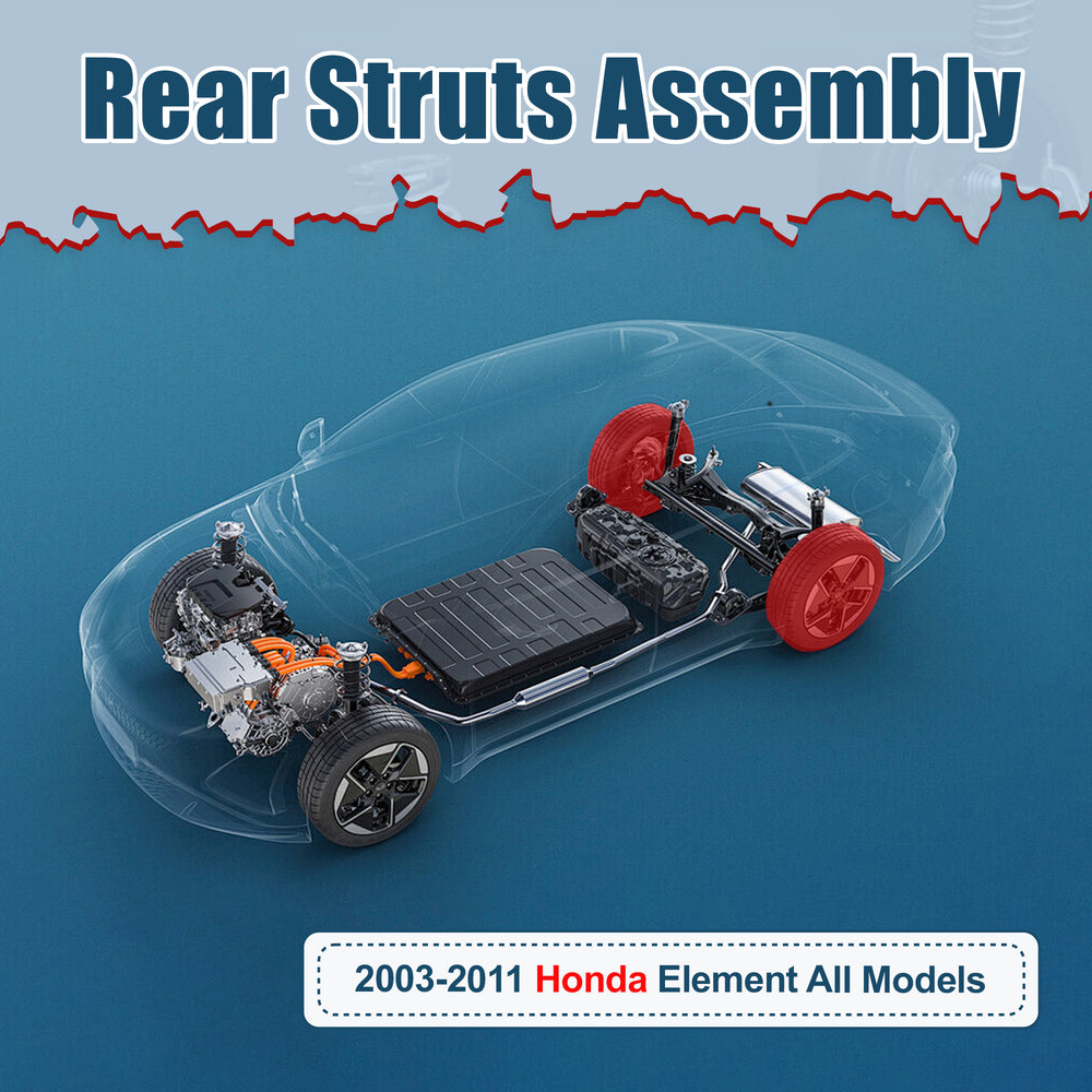 Vextone Rear Strut Assembly Kit for Honda Element 2003 2004 2005 2006 2007 2008 2009 2010 2011 All Models – Noise Reduction & Comfort Upgrade – Replaces OEM 171101L/R (Pair)