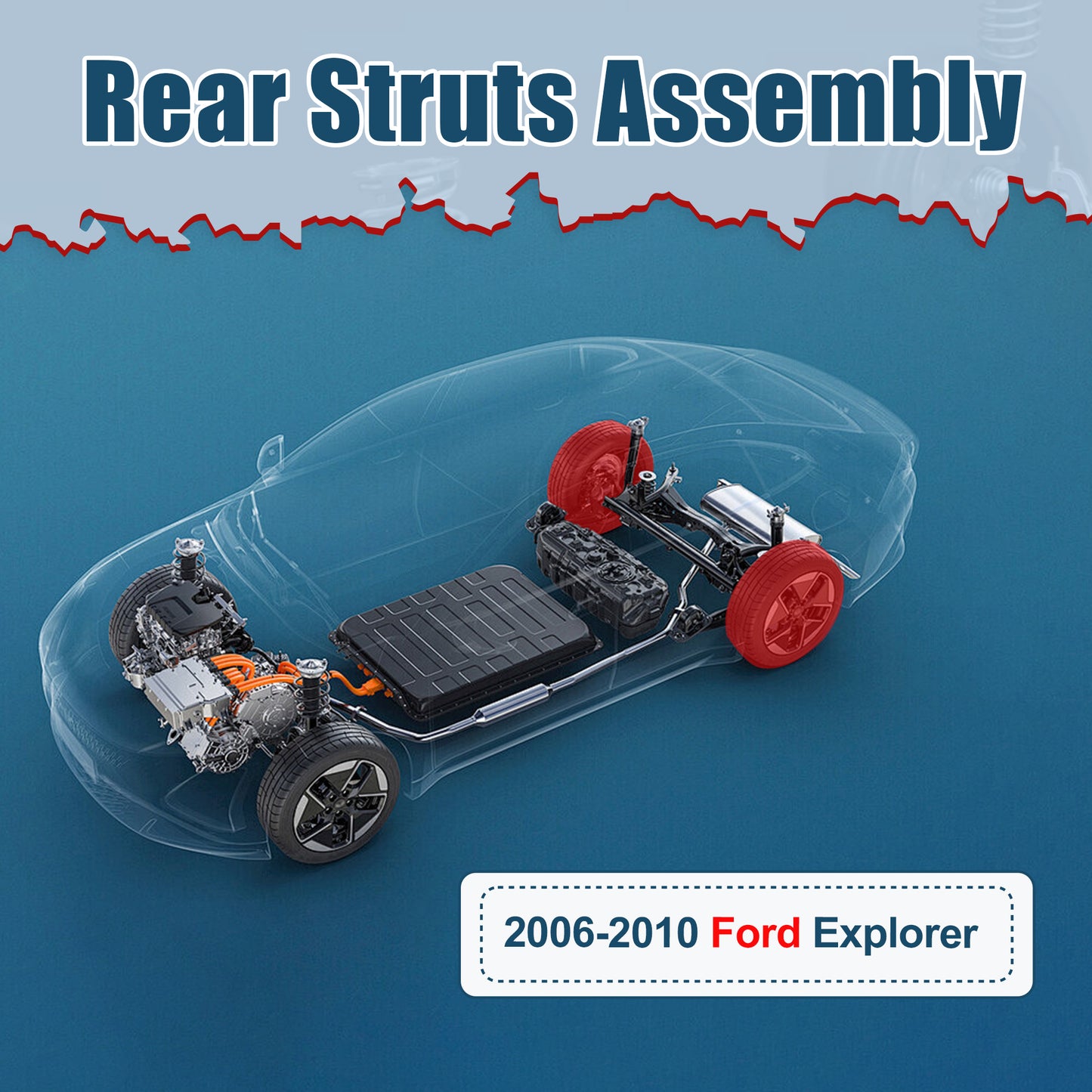 Vextone Rear Struts Shock Absorbers Coil Spring Assembly Fit for 2006-2010 Ford Explorer, Mercury Mountaineer – Noise Reduction & Comfort Upgrade – Replaces OEM 171125 (1PC)