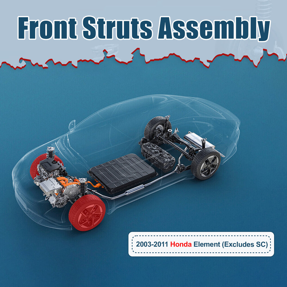 Vextone Front Strut Assembly Kit for 2003-2011 Honda Element (Excludes SC) – Noise Reduction & Comfort Upgrade – Replaces OEM 172136 172135 (Pair)
