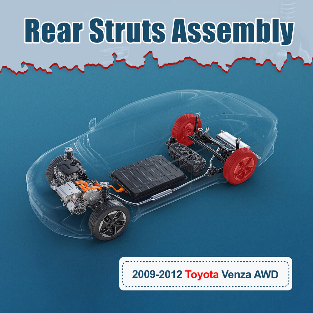 Vextone Rear Strut Assembly Kit for 2009 2010 2011 2012 Toyota Venza AWD  – Noise Reduction & Comfort Upgrade – Replaces OEM 172965 172964 (Pair)