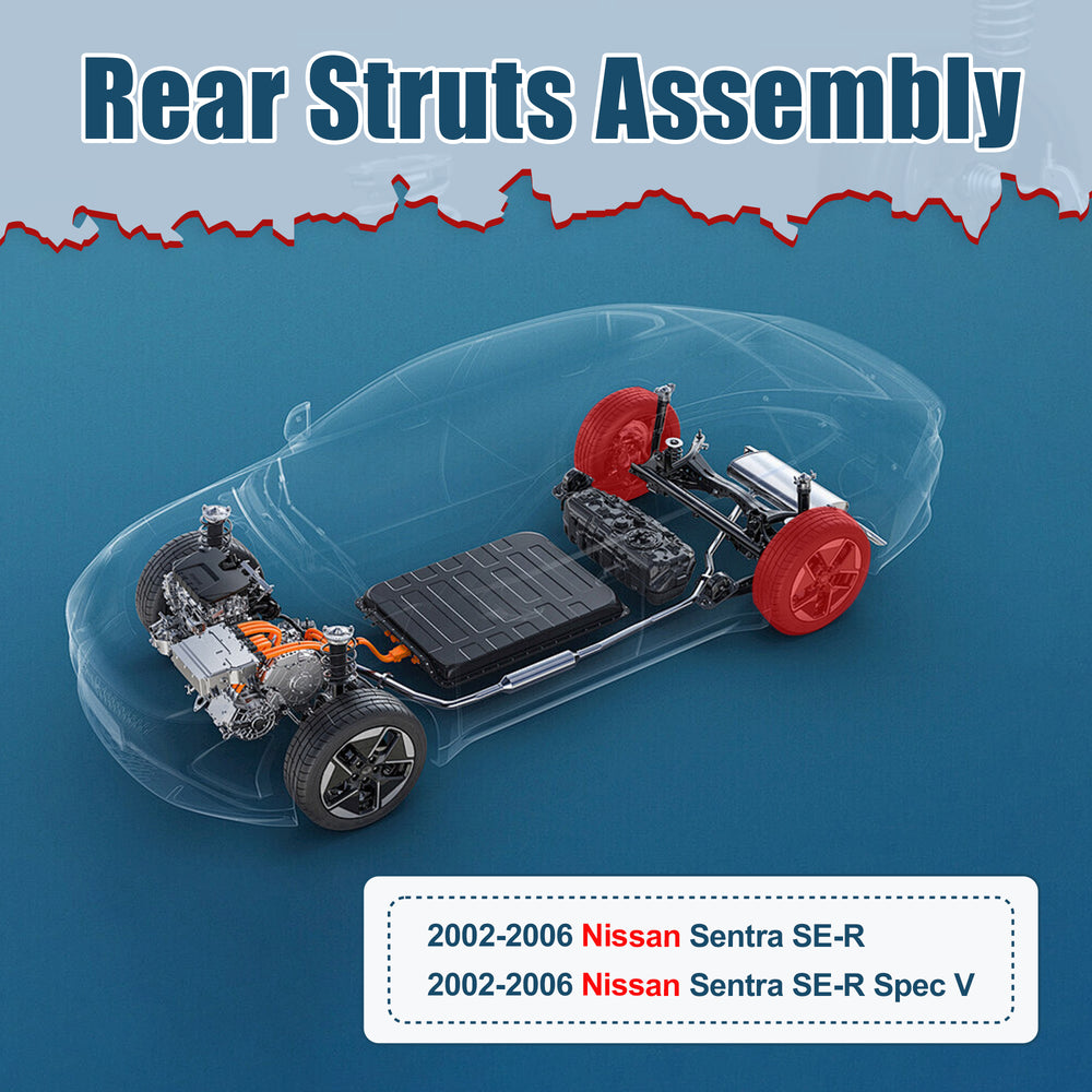 Vextone Rear Struts Shock Absorbers Coil Spring Assembly Fit for 2002-2006 Nissan Sentra SE-R/SE-R Spec V – Noise Reduction & Comfort Upgrade – Replaces OEM 171359 (Pair)