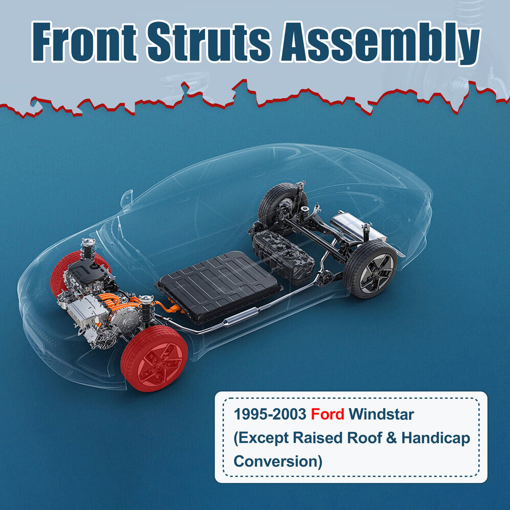 Vextone Front Struts Shock Absorbers Coil Spring Assembly Fit for Ford Windstar 1995 1996 1997 1998 1999 2000 2001 2002 2003 – Noise Reduction & Comfort Upgrade – Replaces OEM 171920 (1PC)
