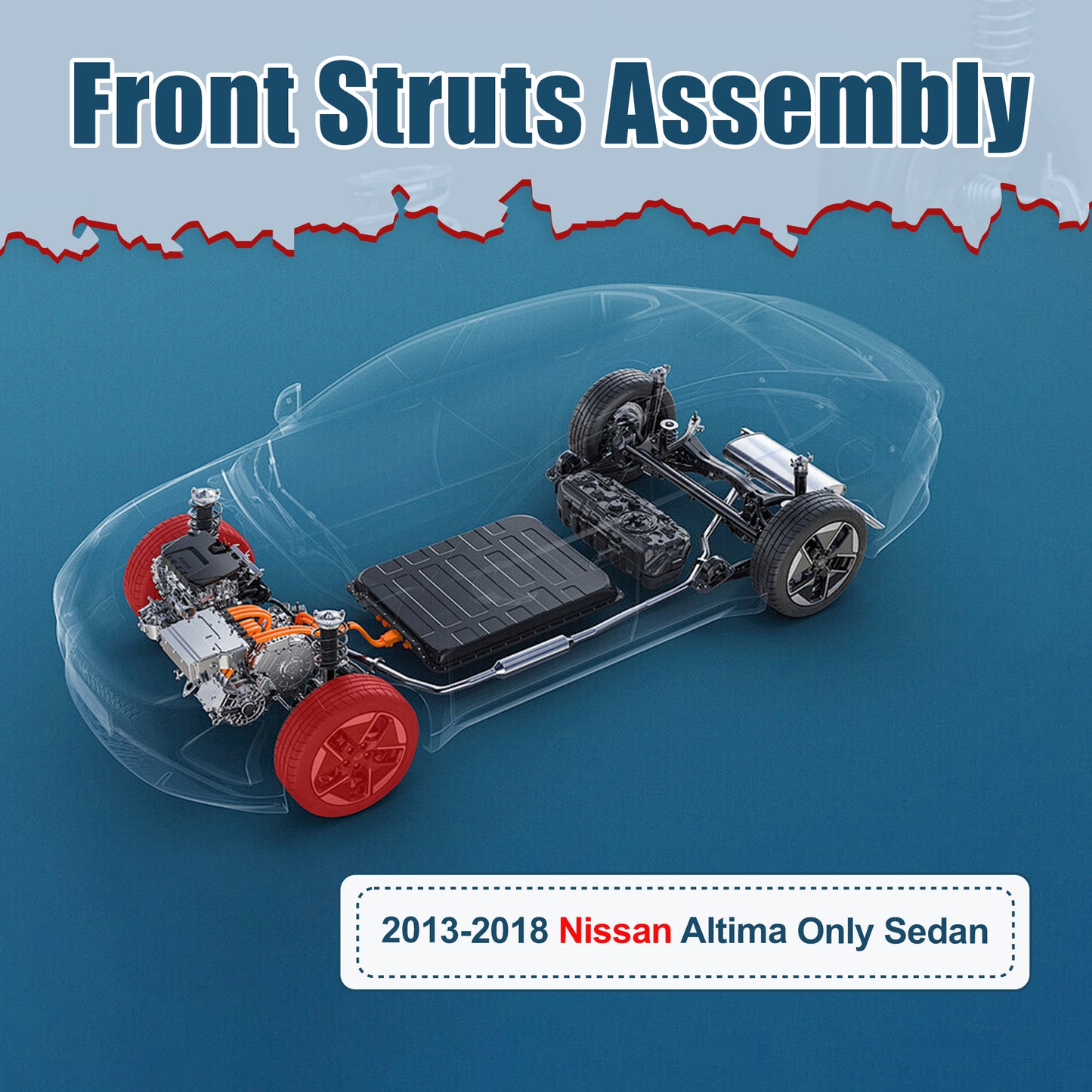 Vextone Front Strut Assembly Kit for 2013 2014 2015 2016 2017 2018 Nissan Altima Sedan – Noise Reduction & Comfort Upgrade – Replaces OEM 172901 172902 (Pair)