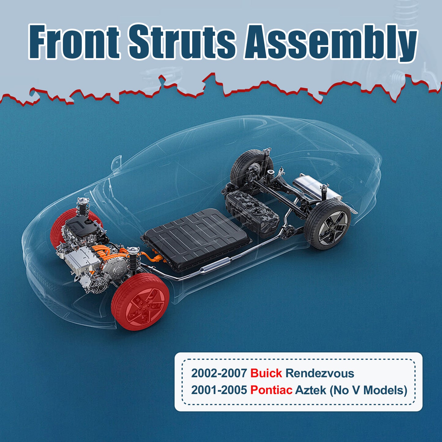 Vextone Front Struts Shock Absorbers Coil Spring Assembly Fit for 2002 2003 2004 2005 2006 2007 Buick Rendezvous – Noise Reduction & Comfort Upgrade – Replaces OEM 172113 (Pair)