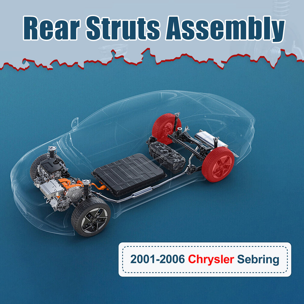 Vextone Rear Struts Shock Absorbers Coil Spring Assembly Fit for Chrysler Sebring 2001 2002 2003 2004 2005 2006 – Noise Reduction & Comfort Upgrade – Replaces OEM 471311 (1PC)