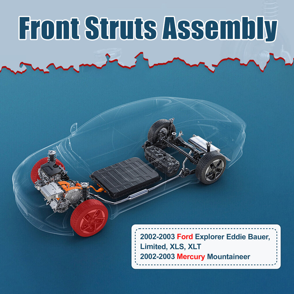 Vextone Front Struts Shock Absorbers Coil Spring Assembly Fit for 2002 2003 Ford Explorer, Mercury Mountaineer – Noise Reduction & Comfort Upgrade – Replaces OEM 171321 (Pair)