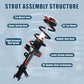 Vextone Front Strut Assembly Kit for 2007 2008 2009 2010 2011 2012 2013 2014 Honda CR-V CRV – Noise Reduction & Comfort Upgrade – Replaces OEM 272491 272492 (Pair)