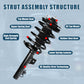 Vextone Front Strut Assembly Kit for 1996-2007 Ford Taurus, 1996-2005 Mercury Sable  – Noise Reduction & Comfort Upgrade – Replaces OEM 171615 (Pair)