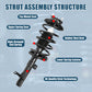 Vextone Front Strut Assembly Kit for Ford Focus 2000 2001 2002 2003 2004 2005 – Noise Reduction & Comfort Upgrade – Replaces OEM 171504 171505 (Pair)