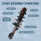 Vextone Front Strut Assembly Kit for Toyota Yaris 2006 2007 2008 2009 2010 2011 All Models, 2012 Yaris Only Sedan – Noise Reduction & Comfort Upgrade – Replaces OEM  272288 272289 (Pair)