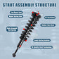 Vextone Front Strut Assembly Kit for 2007-2020 Toyota Tundra 4WD (NO TRD Package Models) – Noise Reduction & Comfort Upgrade – Replaces OEM 171119R 171119L (Pair)