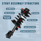 Vextone Front Strut Assembly Kit for 2001-2007 Dodge Caravan 3.3L/Grand Caravan FWD, 2001-2007 Chrysler Town & Country FWD – Noise Reduction & Comfort Upgrade – Replaces OEM 171572R 171572L (Pair)