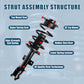 Vextone Front Strut Assembly Kit for 2010 2011 2012 Hyundai Santa Fe – Noise Reduction & Comfort Upgrade – Replaces OEM 372712 372713 (Pair)