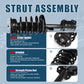 Vextone Front Strut Assembly Kit for 2005 2006 Ford Mustang, 2007 2008 2009 2010 Mustang Only Base/GT – Noise Reduction & Comfort Upgrade – Replaces OEM 172138 (Pair)