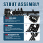 Vextone Rear Strut Assembly Kit for 1994-2007 Ford Taurus Sedan Models (Excluding Taxi/Police Models) – Noise Reduction & Comfort Upgrade – Replaces OEM 171616 (Pair)
