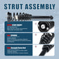 Vextone Rear Struts Shock Absorbers Coil Spring Assembly Fit for 2000 2001 2002 2003 2004 2005 Mitsubishi Eclipse – Noise Reduction & Comfort Upgrade – Replaces OEM 271276 (1PC)