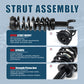 Vextone  Front Struts Shock Absorbers Coil Spring Assembly Fit for 2006 2007 2008 Dodge Ram 1500 4WD 5-Lug Wheel – Noise Reduction & Comfort Upgrade – Replaces OEM 171111 (1PC)