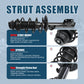 Vextone Front Strut Assembly Kit for Toyota Yaris 2006 2007 2008 2009 2010 2011 All Models, 2012 Yaris Only Sedan – Noise Reduction & Comfort Upgrade – Replaces OEM  272288 272289 (Pair)