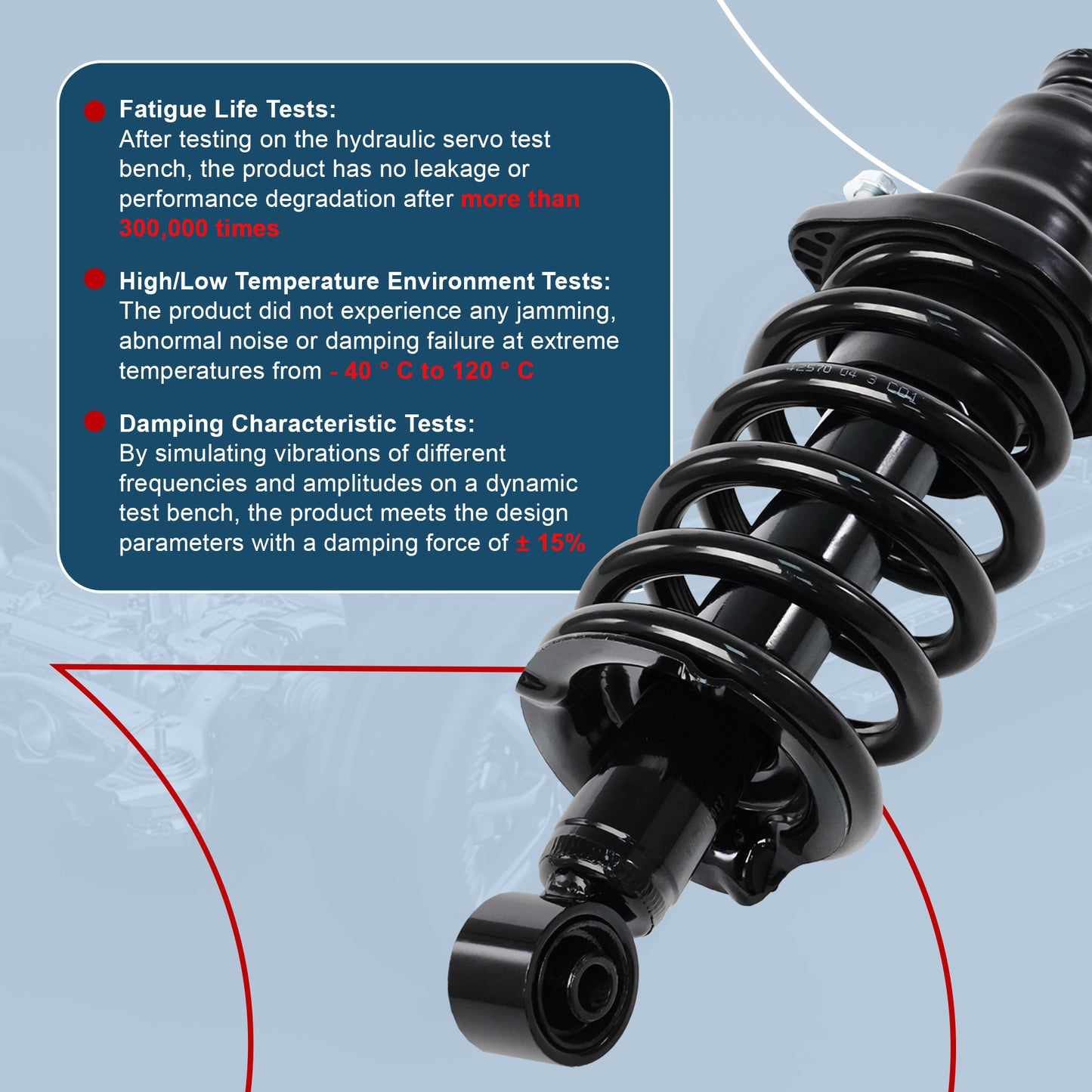 Vextone Rear Strut Assembly Kit for Honda Element 2003 2004 2005 2006 2007 2008 2009 2010 2011 All Models – Noise Reduction & Comfort Upgrade – Replaces OEM 171101L/R (Pair)