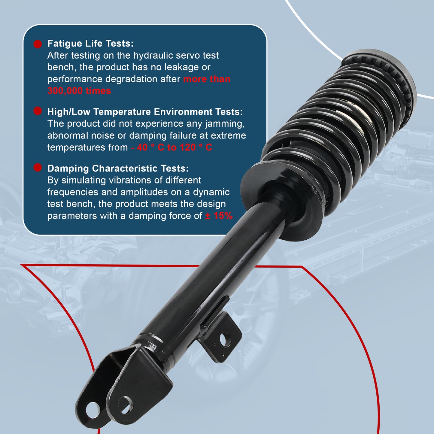 Vextone Front Strut Assembly Kit for 2006-2010 Dodge Charger RWD V6 2.7L/3.5L, 2005-2010 Chrysler 300 RWD 2.7L/3.5L – Noise Reduction & Comfort Upgrade – Replaces OEM 172248 (1PC)