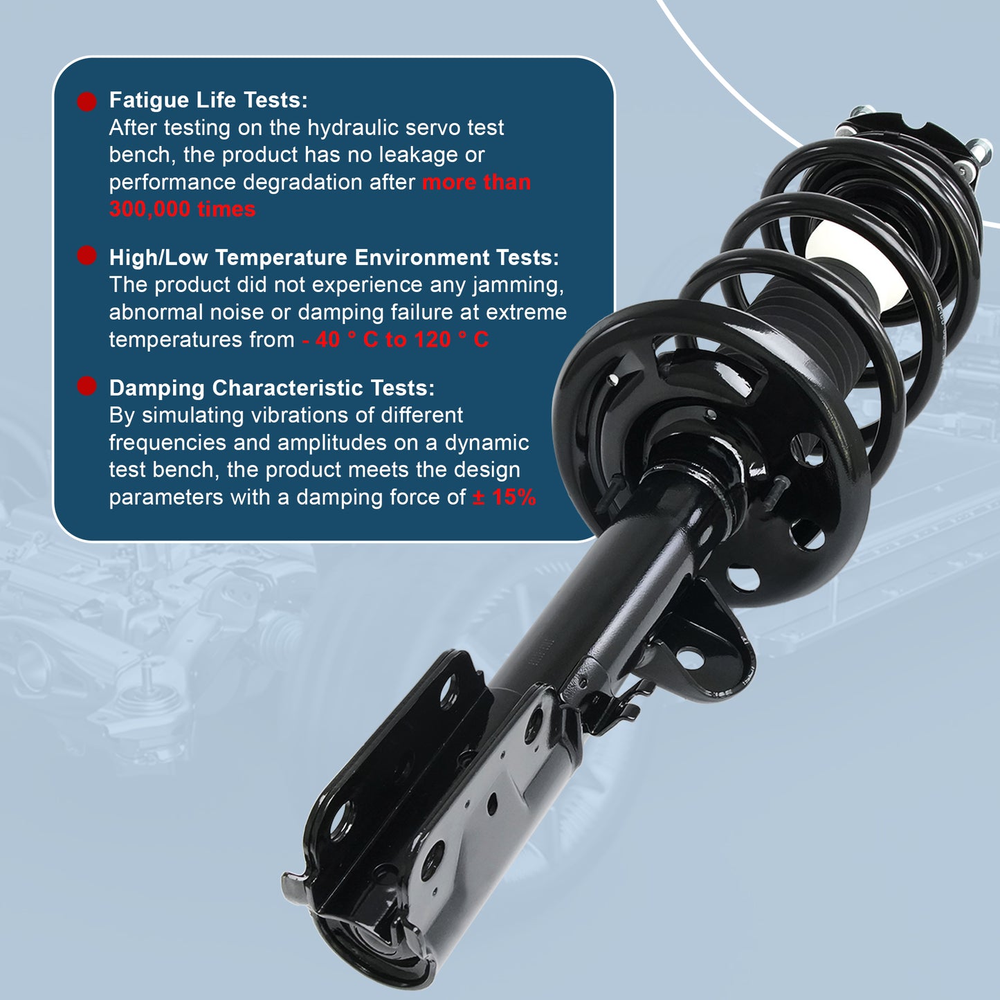 Vextone Front Strut Assembly Kit for 2011 2012 2013 Ford Explorer AWD 3.5L V6 – Noise Reduction & Comfort Upgrade – Replaces OEM 272621 272620 (Pair)