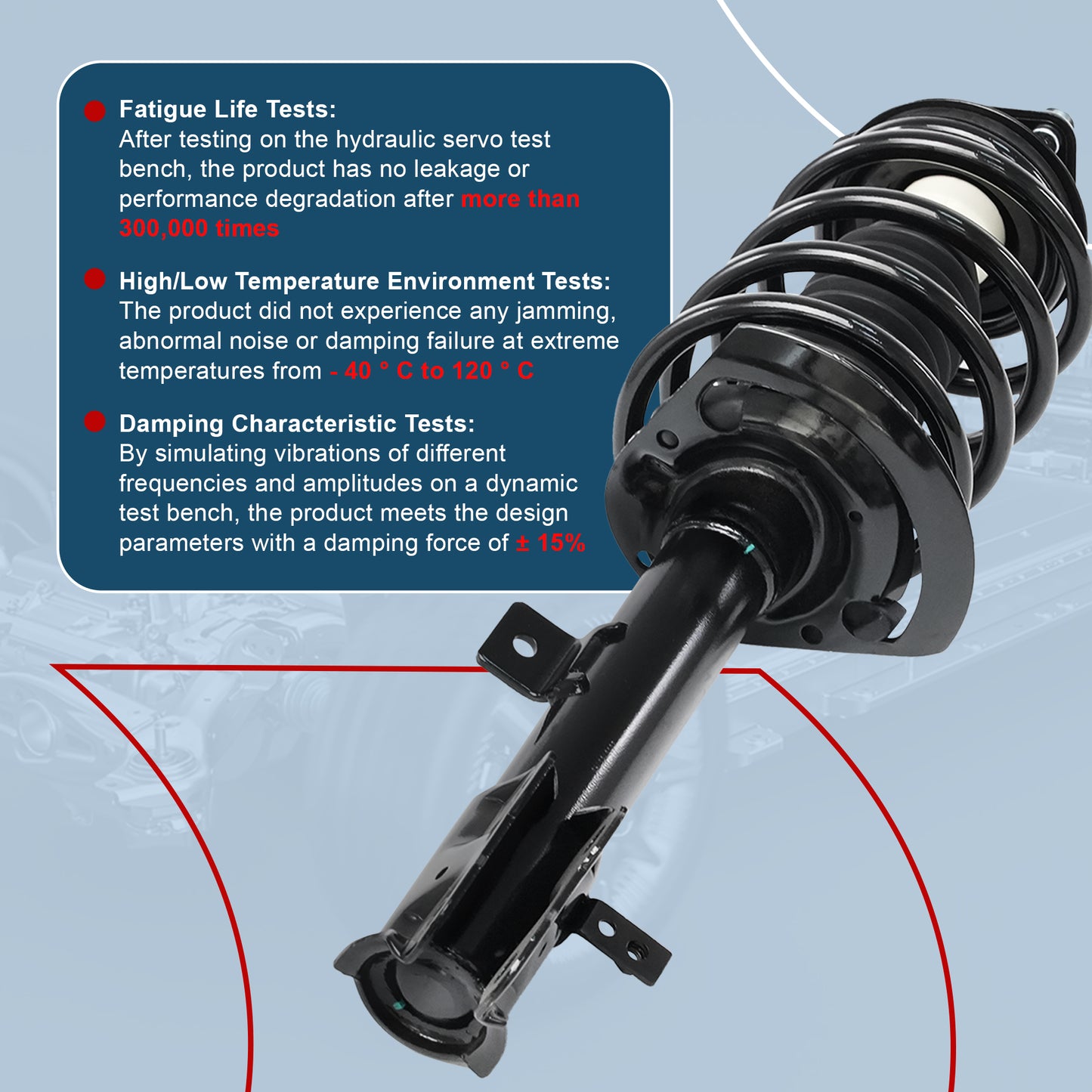 Vextone Front Strut Assembly Kit for 2007 2008 2009 Dodge Caliber 2.0L SE/SXT, 2010 2011 Caliber Express, 2012 Caliber SE/SXT – Noise Reduction & Comfort Upgrade – Replaces OEM 172367 172368 (Pair)