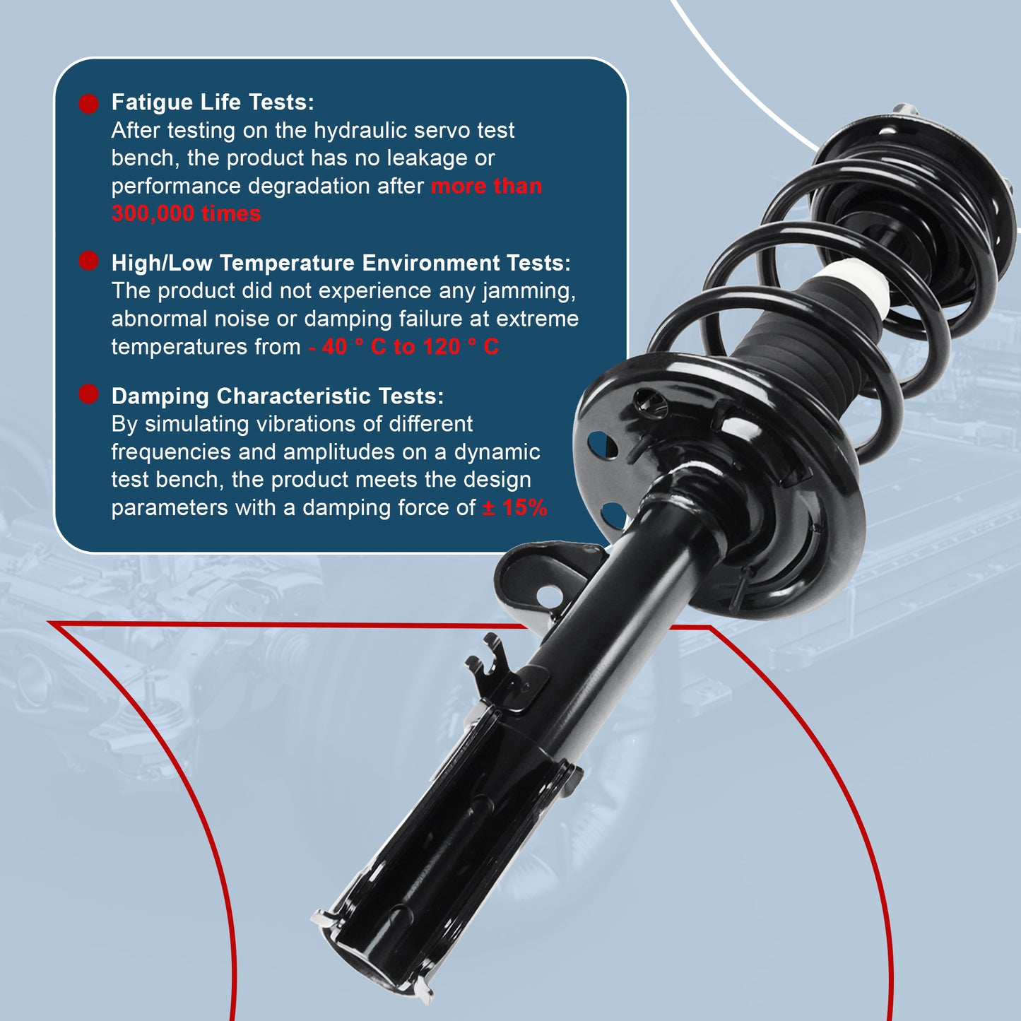 Vextone Front Strut Assembly Kit for 2013-2019 for Ford Explorer 4WD V6  – Noise Reduction & Comfort Upgrade – Replaces OEM 172729 172730(Pair)