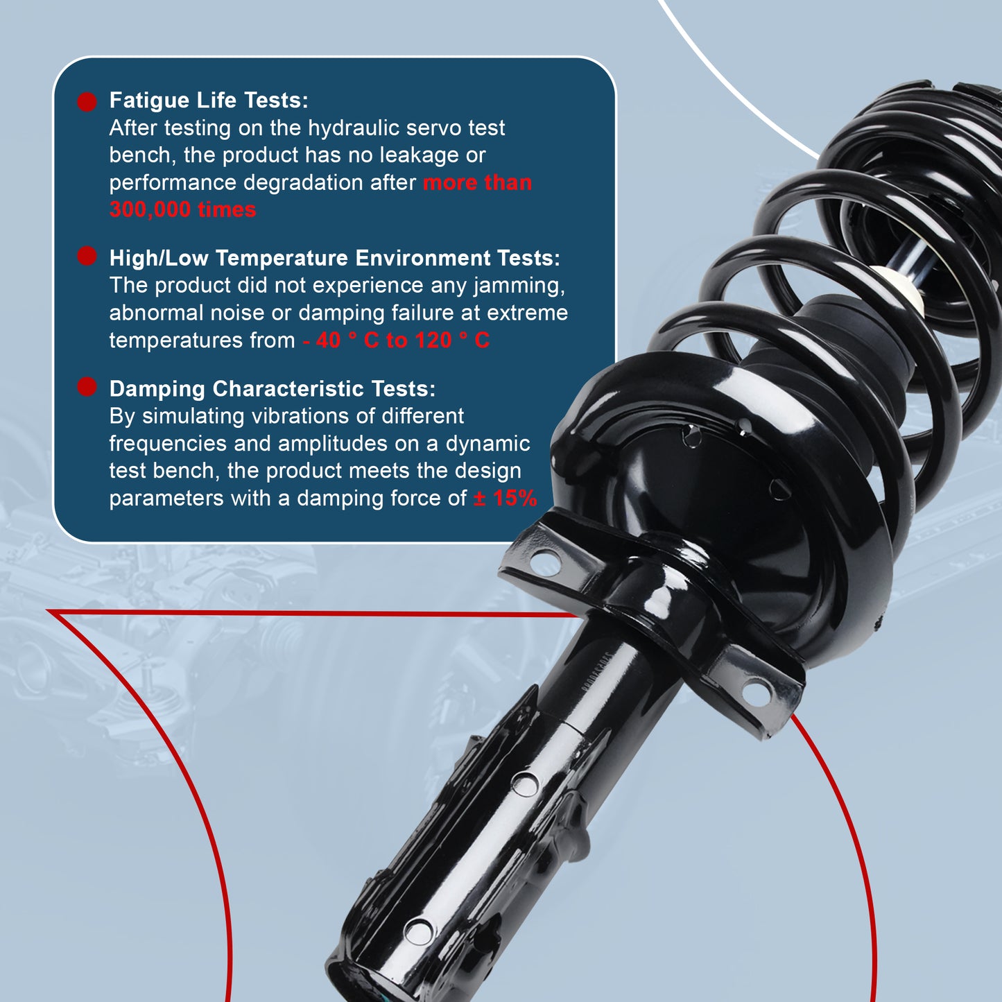 Vextone Front Strut Assembly Kit for 2003 2004 2005 2006 2007 Saturn Ion 2.2L 2.4L – Noise Reduction & Comfort Upgrade – Replaces OEM 172203 (Pair)